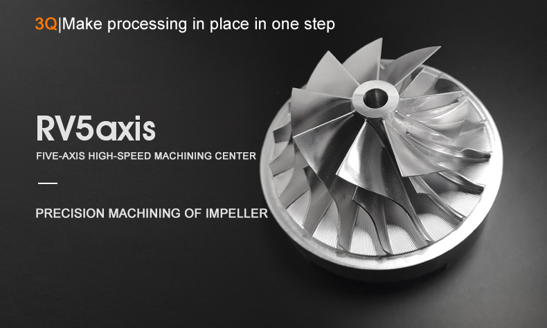 Five-axis machining of impeller